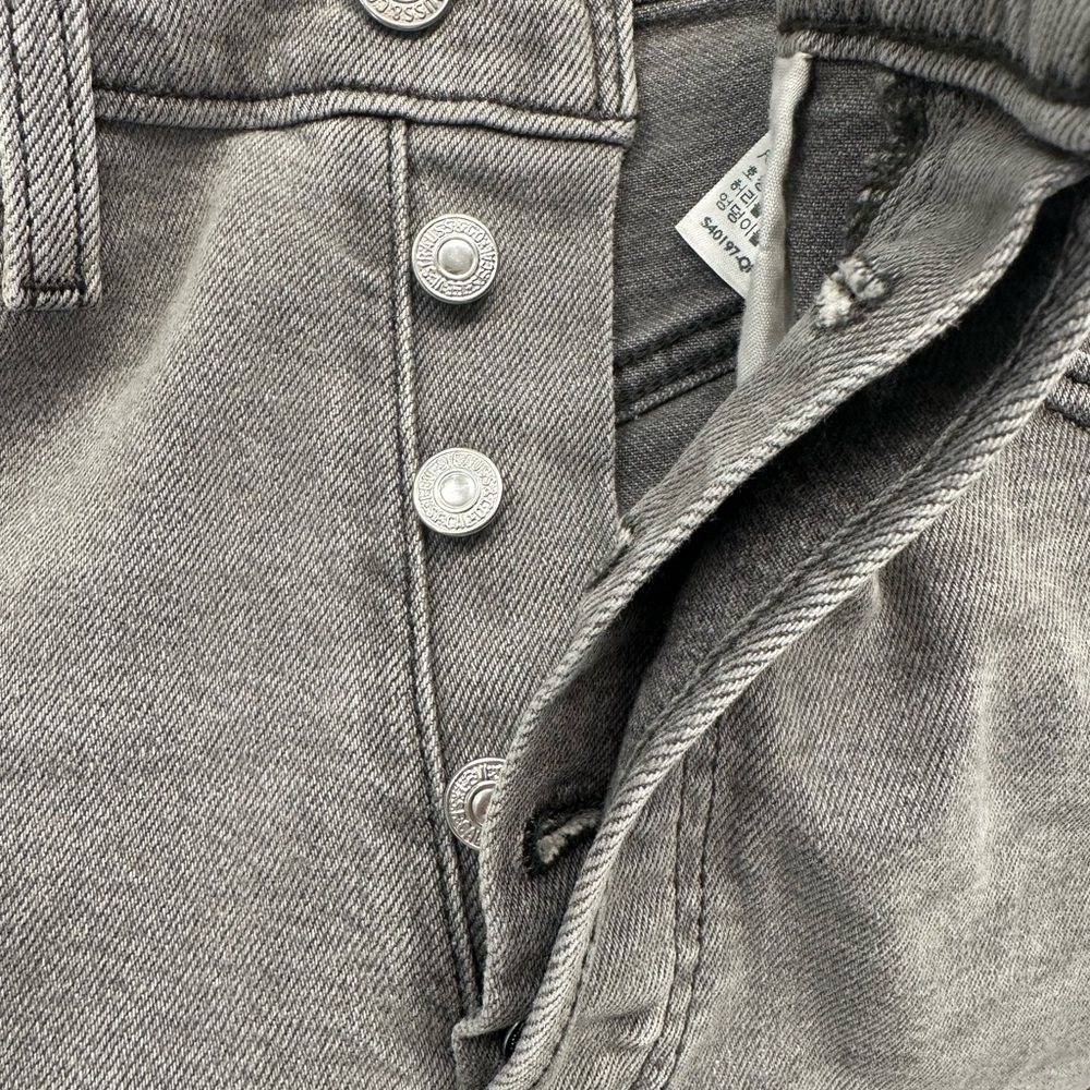 Levi's Ribcage Straight Ankle Jeans Washed Gray Size 27 - Picture 9 of 9